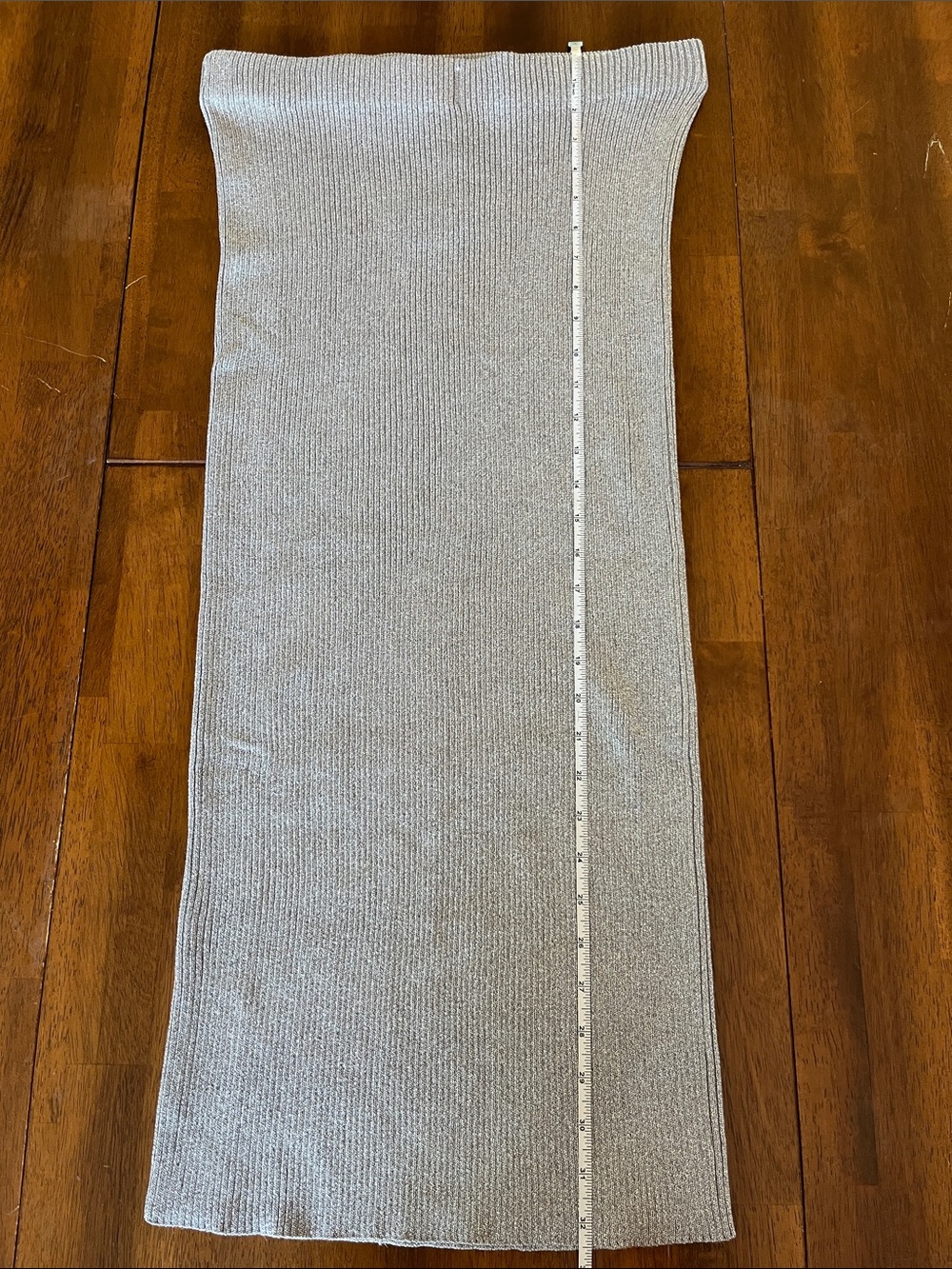 H&M Silver Ribbed Maxi Skirt - Picture 5 of 5